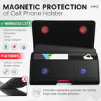 Phone Holster for Men with Credit Card Slot, Cell Phone Case, Fits iPhone - Image 3