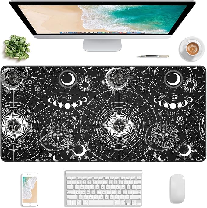Extended Gaming Mouse Pad, XXL Large Desk Pad 30 x 14 Inch, Big Computer by Atufsuat