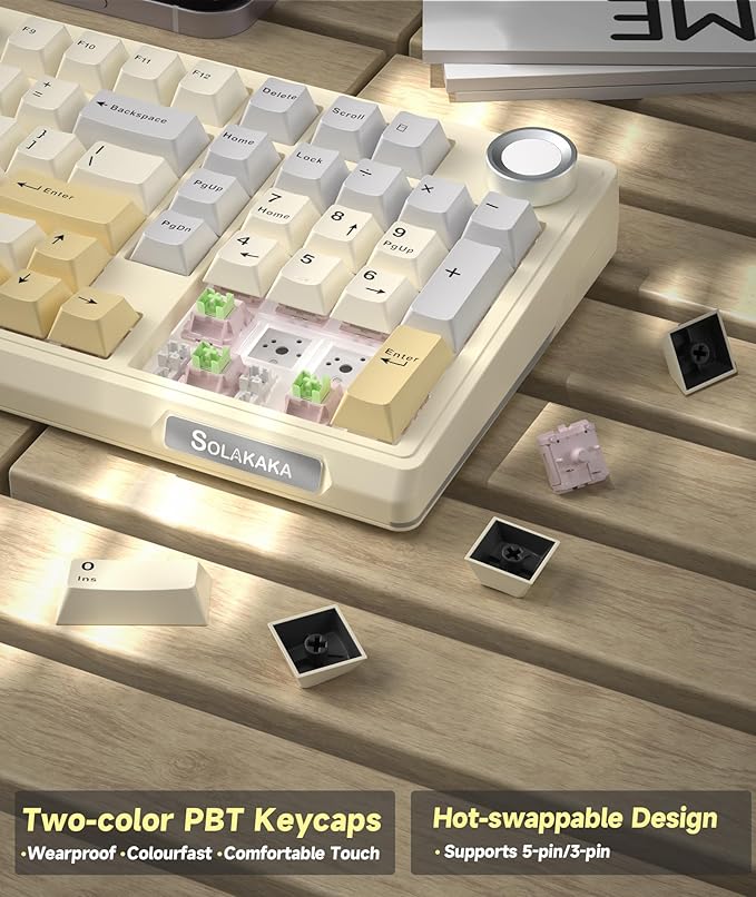 KI99 Pro 96% Wireless Mechanical Gaming Keyboard, Creamy Keyboard - Image 4