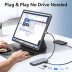 USB C Hub Adapter for MacBook Air, USB-C HD MI Dongle for MacBook Pro, 6 in 1 - Image 6
