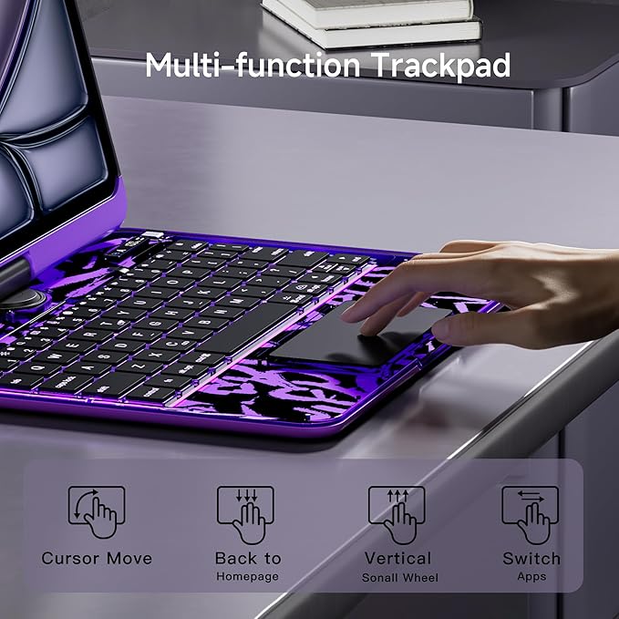 iPad Keyboard Case for 2024 M4 iPad Pro 13 inch, Magic Wireless Keyboard - Image 4