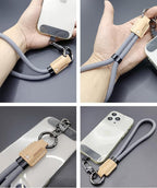 Handmade Cowhide Leather Phone Wrist Strap, Universal Adjustable Key Lanyard - Image 2