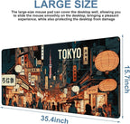 Gaming Desk Pad Large Extra Length Tokyo Japan Mouse Pad Keyboard Laptop - Image 3