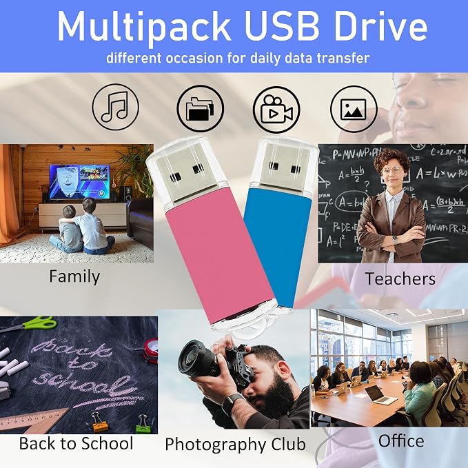 1GB USB Flash Drive 20 Pack Nicepicten Bulk USB 2.0 Thumb Drives 20Pack Metal - Image 3