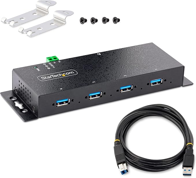 StarTech.com 4-Port Industrial USB 3.0 5Gbps Hub, Rugged USB Hub - Image 8