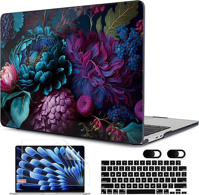 MEEgoodo Case for M4/M3/M2 MacBook Air 13.6 inch Case 2025 2024 2022, Fit Model by MEEgoodo