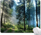 Forest Mouse Pad, Natural Scenery Mouse Pad Custom Design, Square Waterproof by DUADELI