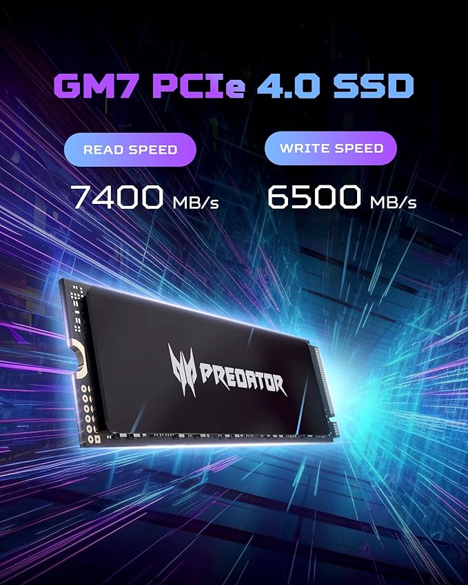 Predator GM7 2TB SSD: M.2 2280 PCIe Gen 4 x4 NVMe 2.0, Read Speed Up to 7400 - Image 3