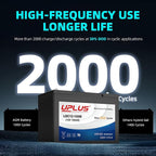 UPLUS 12V 100Ah Deep Cycle Battery, LDC12-100M Maintenance Free BCI Group 27 - Image 3