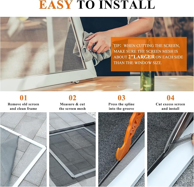 MAGZO Window&Door Screen Replacement Kit, - Image 7
