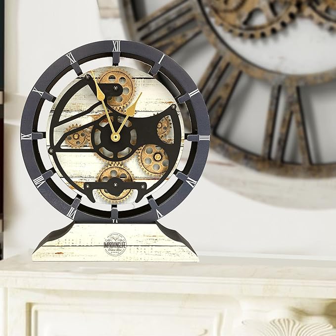 ImprovingLife The Gears Clock Desk Clock 10 inches - Image 6
