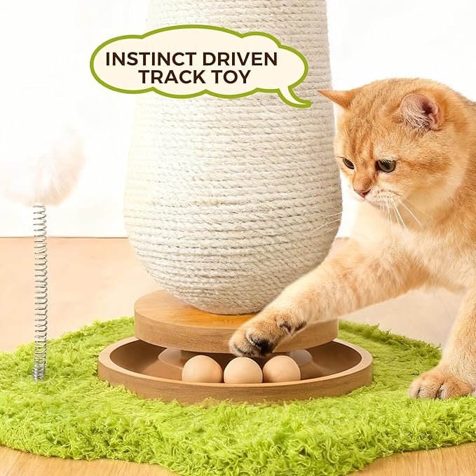 Cat Scratching Post for Indoor Cats, Cat Toys Scratcher Sisal Cat Scratch Posts - Image 5
