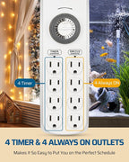 DEWENWILS Mechanical Timer Power Strip - Image 2