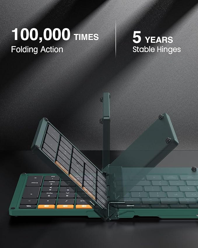 ProtoArc Foldable Bluetooth Keyboard, XK01 Full-Size Portable Wireless Keyboard - Image 2