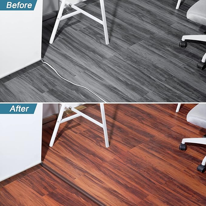 Floor Cable Cover 3ft Brown, LZEOY Cord Covers - Image 6