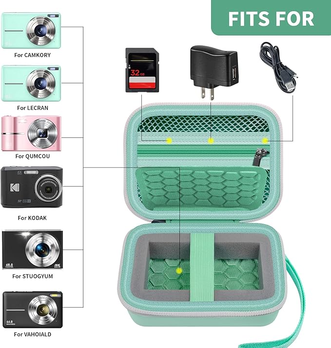 Carrying & Protective Case for Digital Camera, AbergBest 21 Mega Pixels 2.7" - Image 2