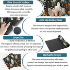 Retro Gothic Kawaii Desk Mat Cute Dark Academia Desk Pad Large Floral Mouse Pad - Image 3