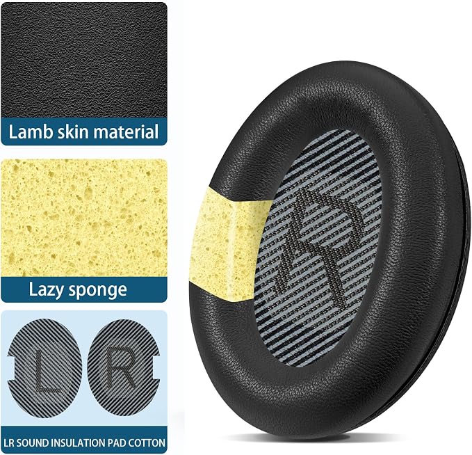 Headphones Replacement Ear Pads, Sheepskin Ear Cushions - Image 3