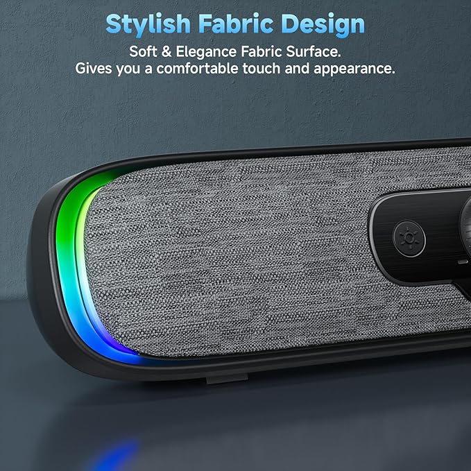 SOULION R200 Bluetooth Computer Speakers, Compact PC Speakers, USB C/USB Plug & - Image 6