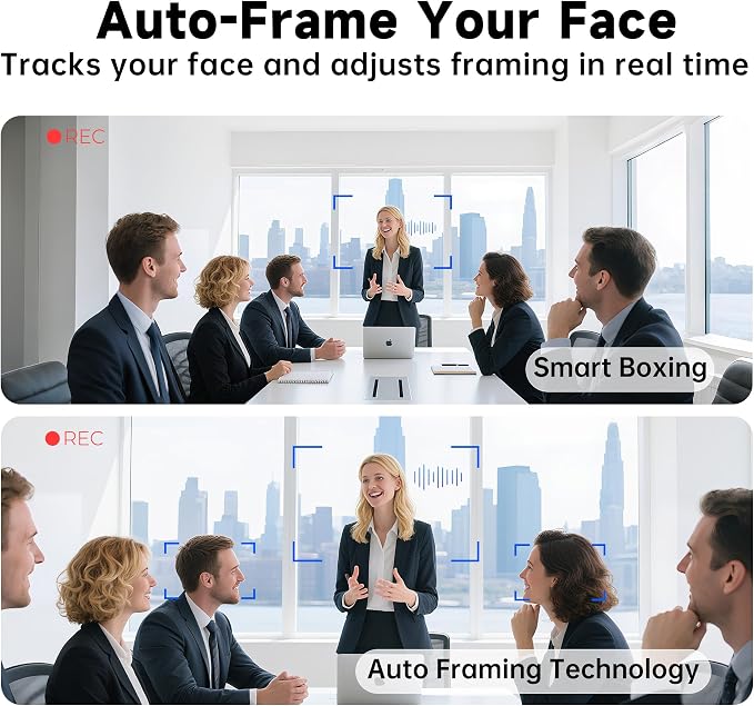 HORION 4K Webcam with Microphone, Auto Framing Camera - Image 6