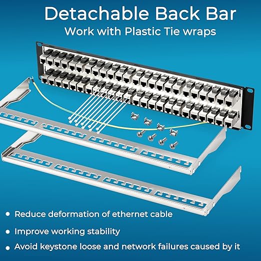 Rapink 48 Port Cat6A Patch Panel - Image 5
