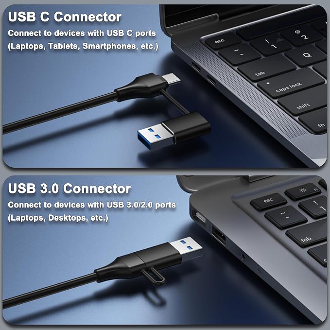 Powered 10-Port USB 3.0 Hub, USB C to 10 Ports USB Data Hub Splitter - Image 4