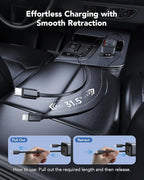 69W Retractable Car Charger, 4-in-1 Fast Car Phone Charger - Image 4