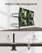 Quad Monitor Mount, Holds Screens up to 40 Inches and 25 lbs, Fully Adjustable - Image 5