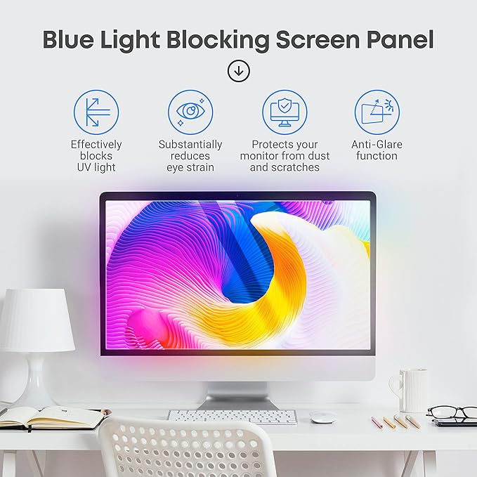 27 inch Blue Light Blocking Screen Protector Panel - Image 3