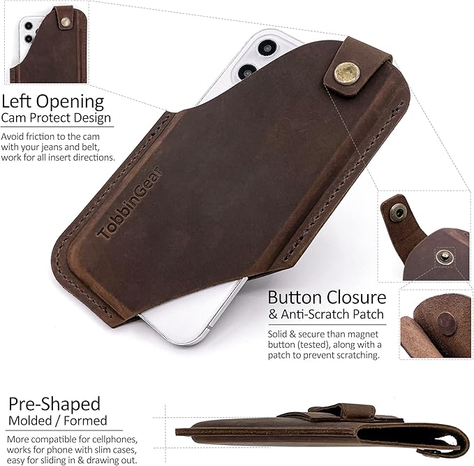TobbinGear Leather Cell Phone Holster - Image 3