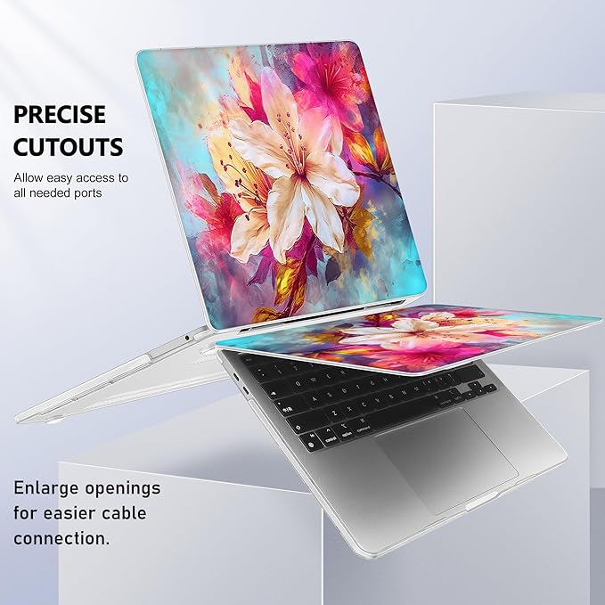 May Chen for New MacBook Pro 13 Case 2022 2020 Release, Plastic Crystal Hard - Image 6
