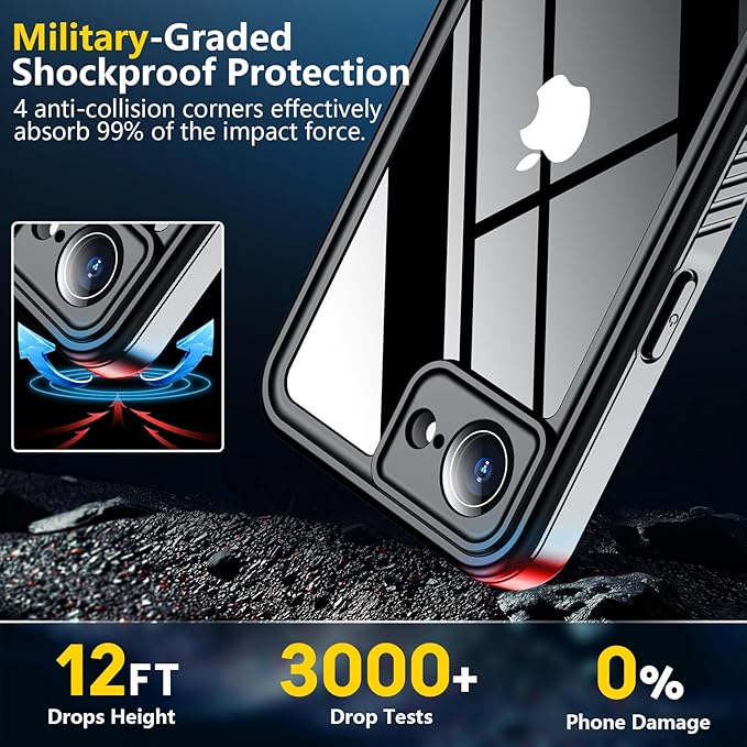SPIDERCASE for iPhone 16e Case Waterproof, Built-in Screen & Camera Lens - Image 4