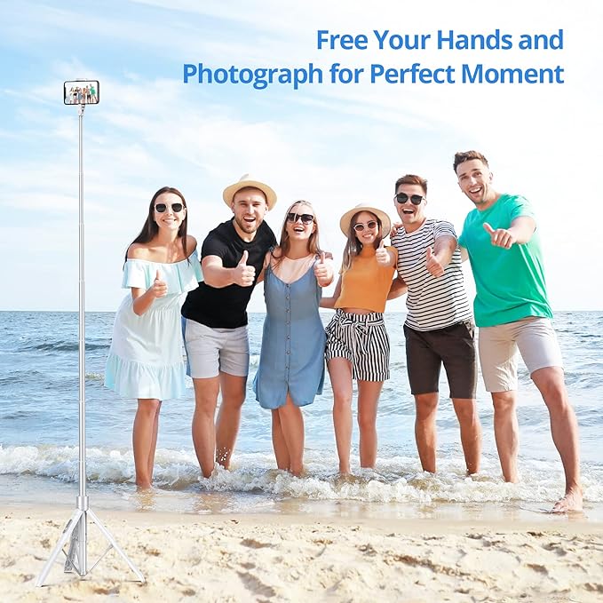 ATUMTEK 60" Selfie Stick Tripod, All in One Extendable Phone Tripod Stand - Image 8