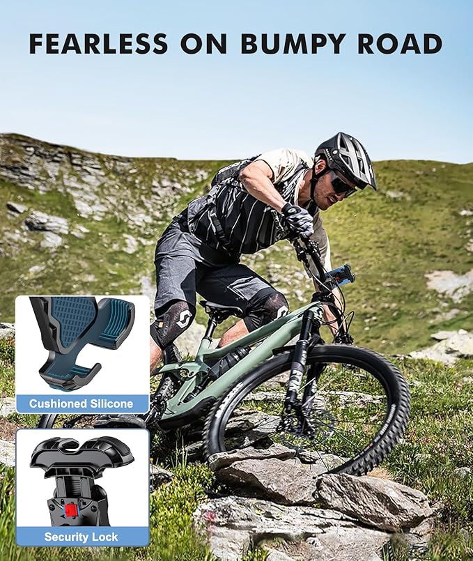 Motorcycle Phone Mount, Upgrade Bike Phone Mount, 360° Rotatable Phone Holder - Image 3