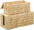 Cable Management Box, Hand-Woven Water Hyacinth Decorative Cord Organizer by WEAVECOMFORTINTOEVERYCORNER