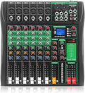 6 Channel Audio Mixer, Professional DJ Mixer Board Sound Music Mixing Console by MIZISNR