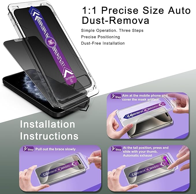 2 Pack Matte Privacy Screen Protector - Image 3