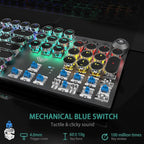 AULA F2088 Typewriter Style Mechanical Gaming Keyboard Blue Switches, Rainbow - Image 5