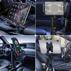 Cup Holder Car Tablet Mount for Truck, 360° Adjustable 15" Long 2-Arm Stand - Image 6