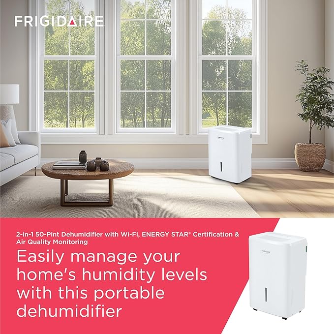 Frigidaire Gallery 2-in-1 50-Pint Portable Dehumidifier - Image 2