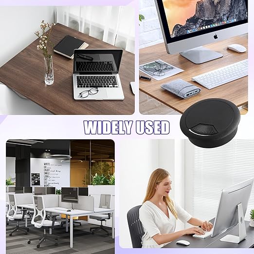 12 Desk Grommet, Desk Hole Cover, Large Capacity, Detachable and Adjustable - Image 5