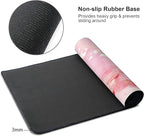 Cute Pink Marble Large Mouse Pad, Gaming Keyboard Desk Pad, Extended Mouse Mat - Image 4