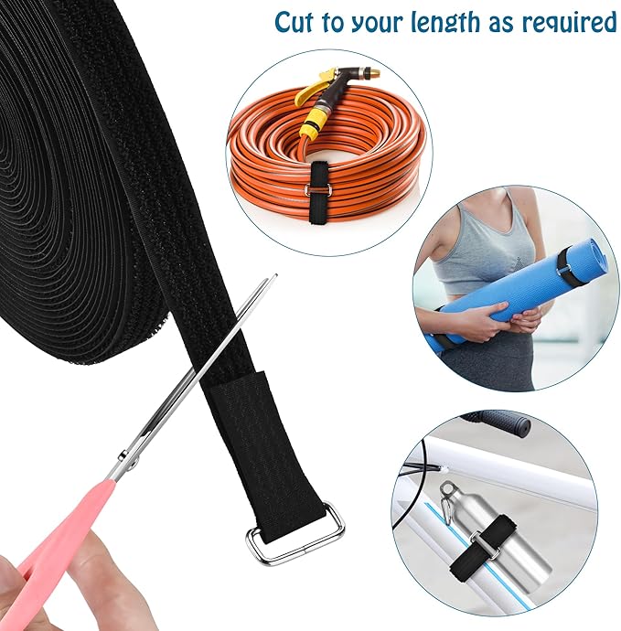 1"x19.7ft Hook and Loop Straps - Image 4
