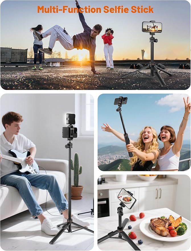 JOILCAN Tripod for iPhone & Camera, Extendable Portable Phone Tripod Stand for - Image 7