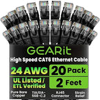 GearIT Cat 6 Ethernet Cable Pack by GEARit