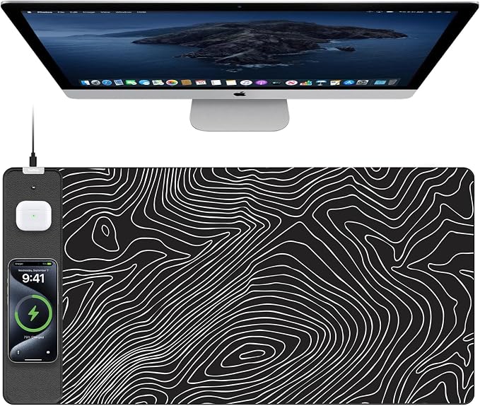 TopMade Mouse Pad with 15W Fast Wireless Charging, 31.5"x15.75" XXL Large by TopmadeProduct-Ordernow
