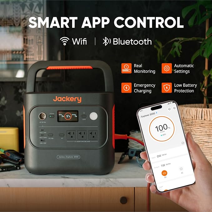 Jackery Explorer 2000 v2 Portable Power Station, 2042Wh LiFePO4 Battery - Image 7
