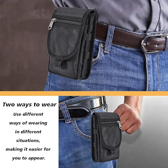 2 Packs Large Smartphone Pouch, Phone Pouch, Cell Phone Holster, Tactical - Image 5
