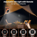 PANERGY Camping Fan with Light - 20000mAh Rechargeable Battery Fan with Charger - Image 5