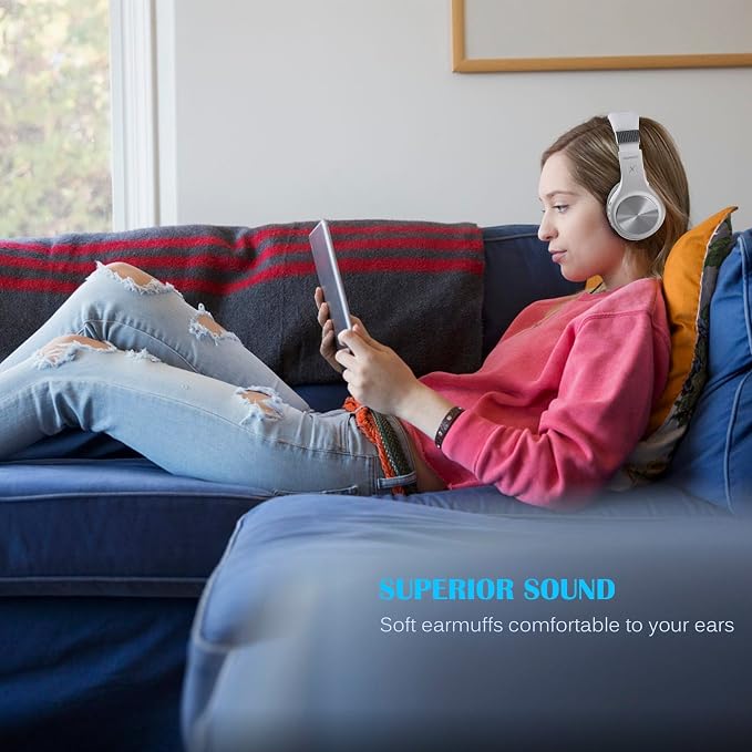 Riwbox Bluetooth Headphones, XBT-80 Folding Stereo Wireless Bluetooth - Image 6